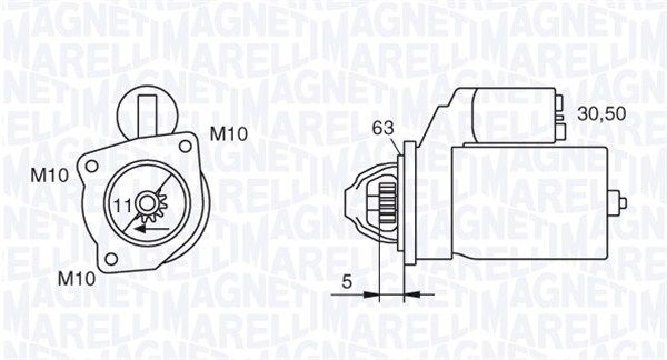 MAGNETI MARELLI Käynnistinmoottori 063280036010